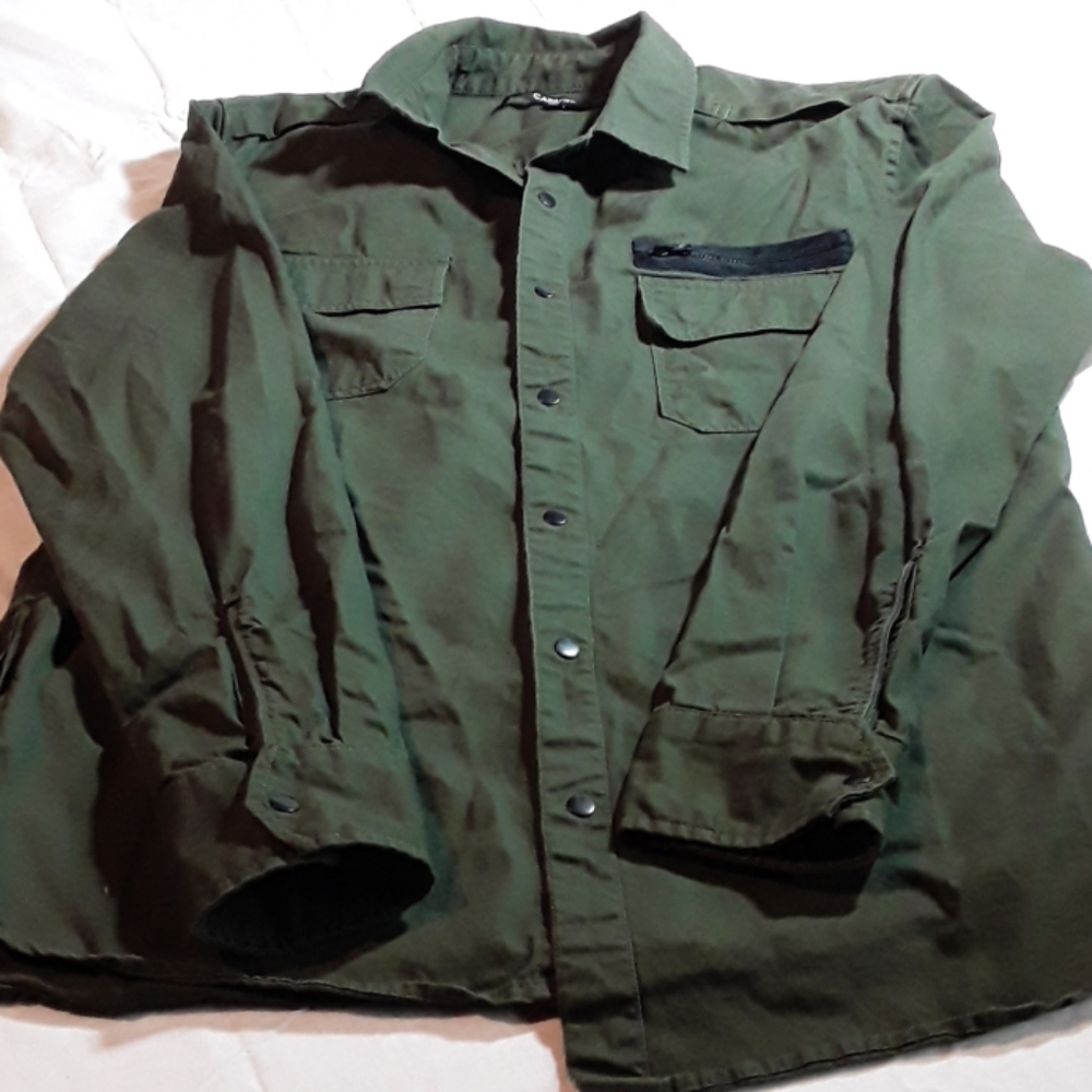 Mens long sleeve denim shirt med